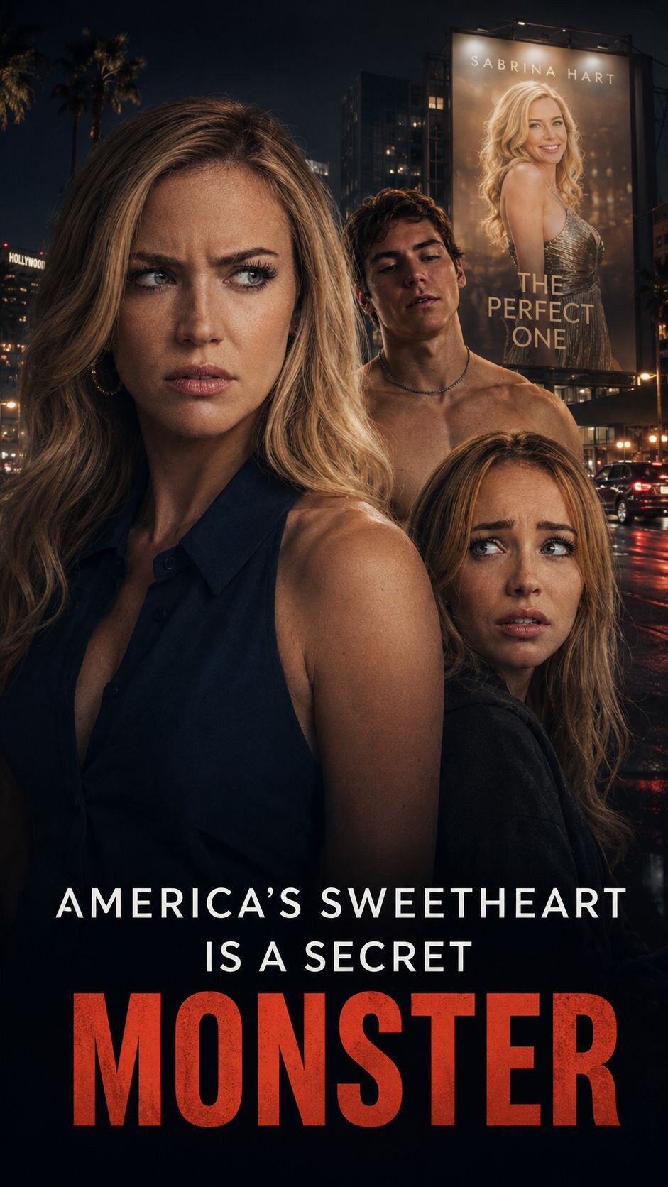 Key art for America's Sweetheart is a Secret MONSTER